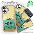 【Compos-Case】Fishing on the boat　イラスト