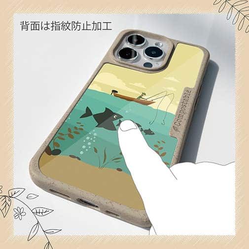 【Compos-Case】Fishing on the boat　イラスト