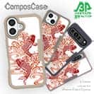 【Compos-Case】タトゥー風昇り鯉　レッド&ホワイト