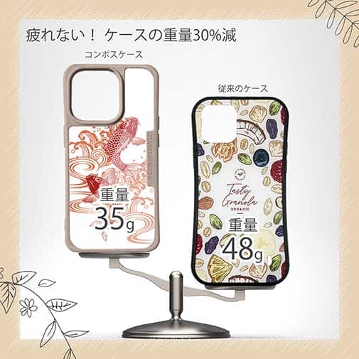 【Compos-Case】タトゥー風昇り鯉　レッド&ホワイト