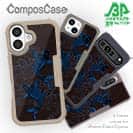 【Compos-Case】タトゥー風昇り鯉　ブルー&ブラック