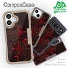 【Compos-Case】タトゥー風昇り鯉　レッド&ブラック