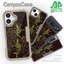 【Compos-Case】タトゥー風昇り鯉　ゴールド&ブラック