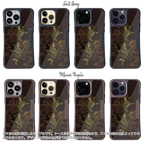 【Compos-Case】タトゥー風昇り鯉　ゴールド&ブラック