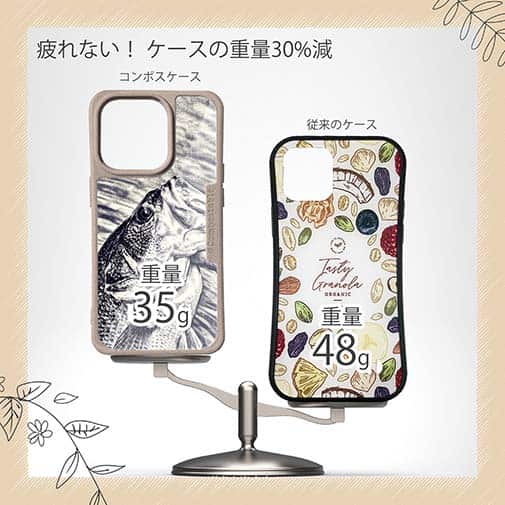 【Compos-Case】ブラックバス　ハンドランディング　モノトーン