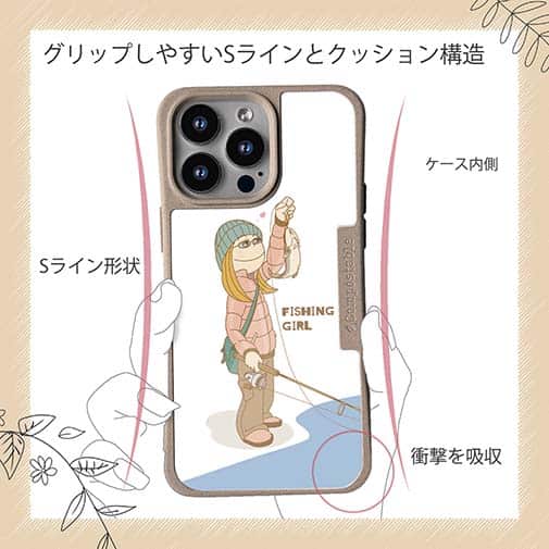 【Compos-Case】釣りガール　イラスト