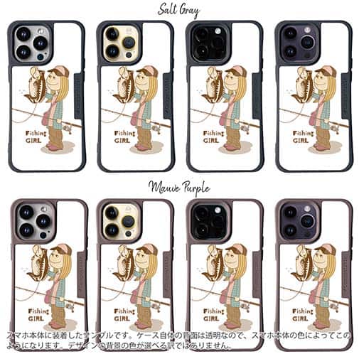 【Compos-Case】釣りガール　イラスト　ブラックバス