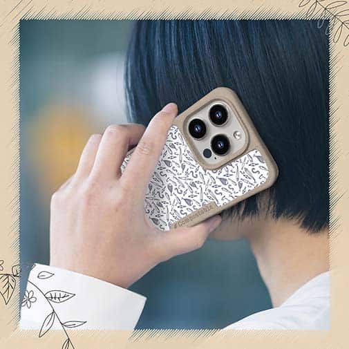 【Compos-Case】釣具のシームレスパターン　ホワイト