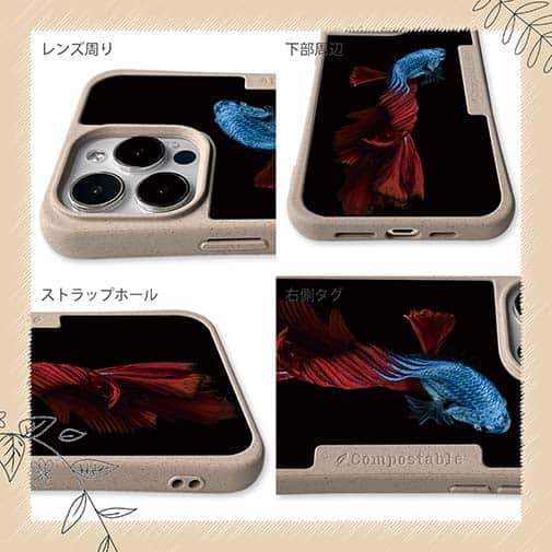 【Compos-Case】トラディショナル・ベタ　ブルー　縦