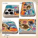 【Compos-Case】赤ワイン　大漁旗スマホケース　カワハギ