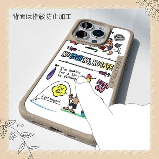 【Compos-Case】【釣りざんまい】釣りに行きませんか?_カラフルホワイト