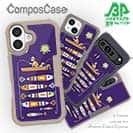 【Compos-Case】【釣りざんまい】愛犬と釣りを楽しむアングラー_カラフルパープル