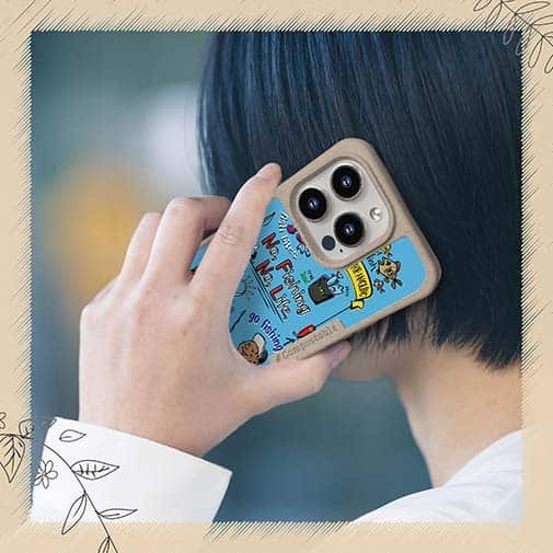 【Compos-Case】【釣りざんまい】釣りが好きなんです_カラフルスカイブルー