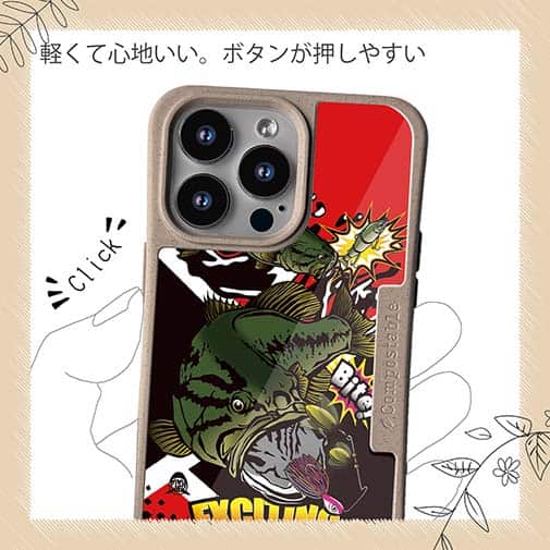 【Compos-Case】【FISH MAN】エキサイティングバスフィッシング　マゼンタ