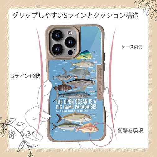 【Compos-Case】【FISH MAN】BIG GAME PARADAISE!ブルー