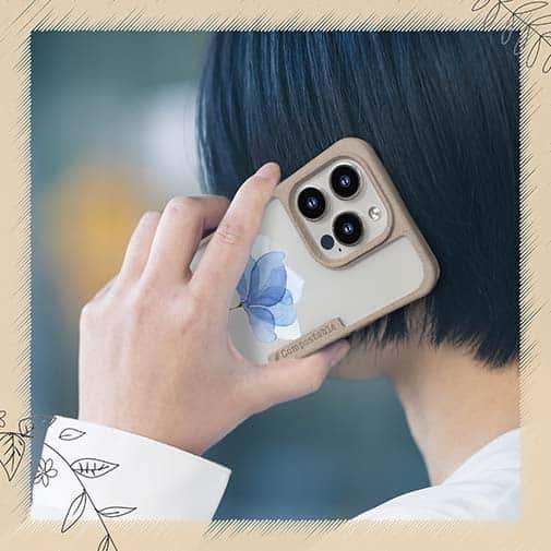 【Compos-Case】青い花 嬉しいニュース