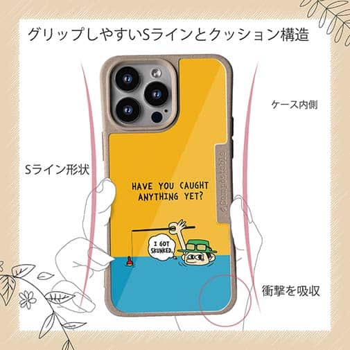 【Compos-Case】【釣りざんまい】ユニークアングラー_オレンジ