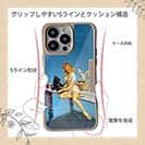 【Compos-Case】釣りをする女性 ビンテージバージョン