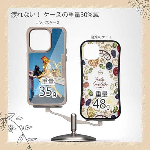 【Compos-Case】釣りをする女性 ビンテージバージョン