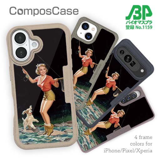 【Compos-Case】フライでニジマス ビンテージバージョン