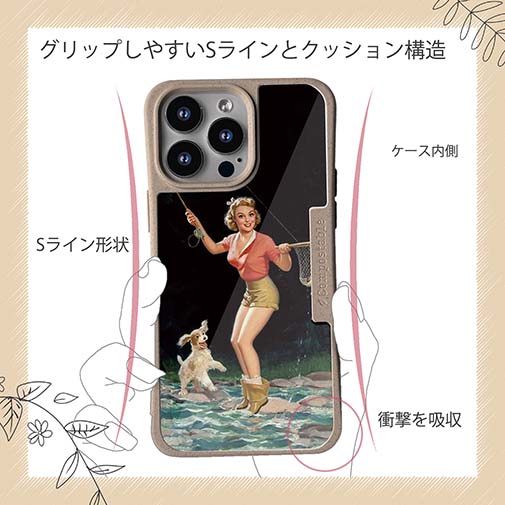 【Compos-Case】フライでニジマス ビンテージバージョン