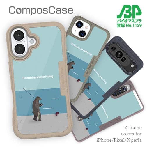 【Compos-Case】【FISH MAN】クマさんもフィッシング No3