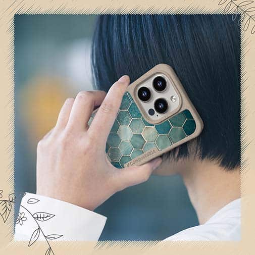 【Compos-Case】トルコタイル風 ブルー