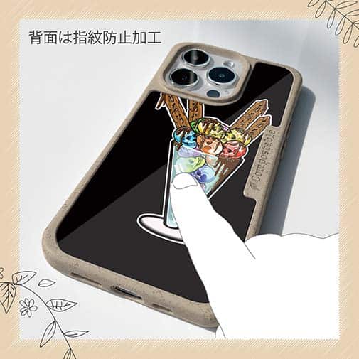 【Compos-Case】【彫姫】ドクロパフェ？（ブラック）　和彫りデザイン