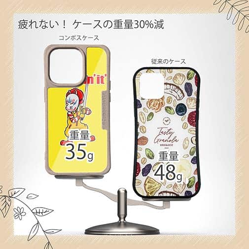 【Compos-Case】【彫姫】I'm lovin'it（イエロー）　和彫りデザイン