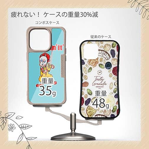 【Compos-Case】【彫姫】I'm lovin'it（ライトブルー）　和彫りデザイン