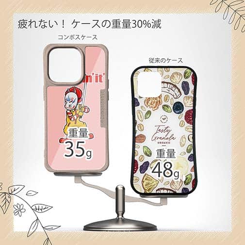 【Compos-Case】【彫姫】I'm lovin'it（ピンク）　和彫りデザイン