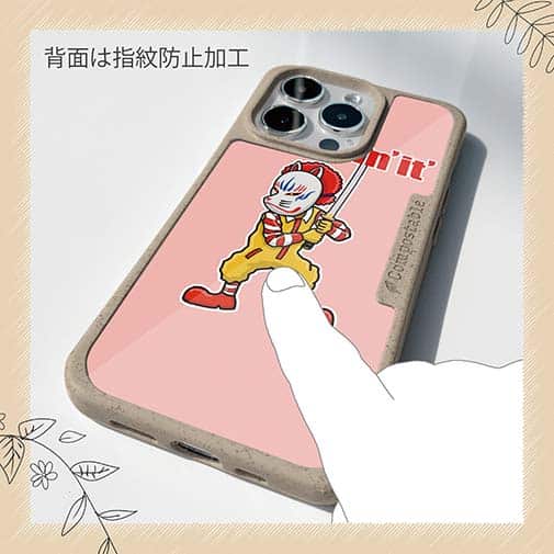 【Compos-Case】【彫姫】I'm lovin'it（ピンク）　和彫りデザイン