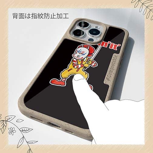 【Compos-Case】【彫姫】I'm lovin'it（ブラック）　和彫りデザイン