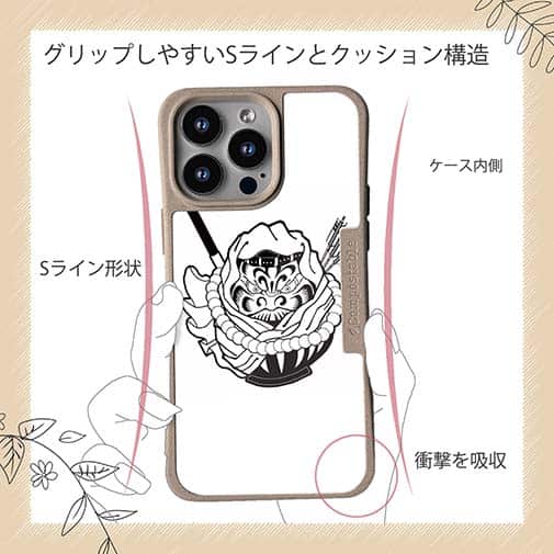 【Compos-Case】【彫姫】弁慶達磨（ホワイト）