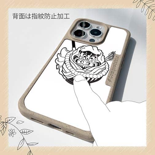 【Compos-Case】【彫姫】弁慶達磨（ホワイト）