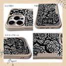 【ROMI HIME】【Compos-Case】ヘナ タトゥー　トライバル　花　ブラック＆銀箔