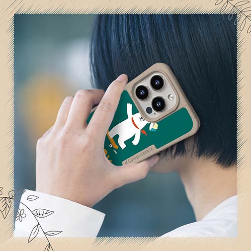 【Compos-Case】エンジョイスケボーシロクマさん(wakat)