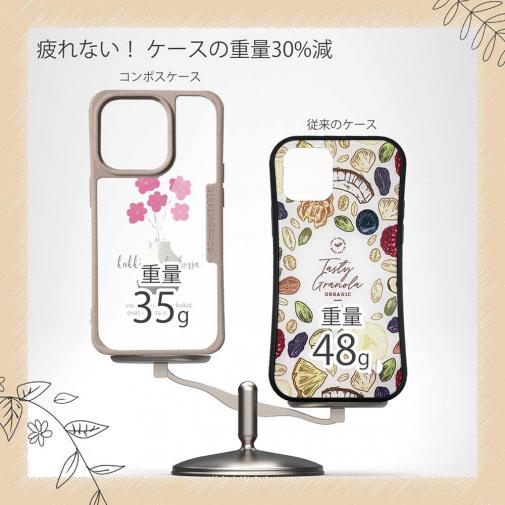 【Compos-Case】北欧デザイン ピンクの花