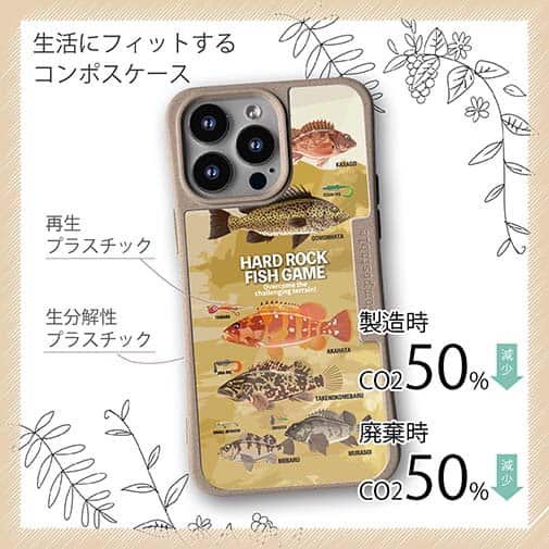 【Compos-Case】【FISH MAN】ハードロックフィッシュゲーム ブラウン No1