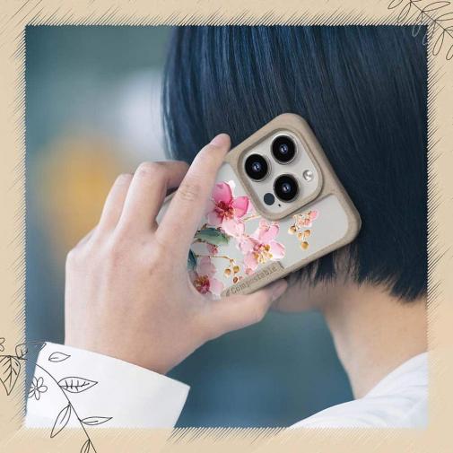 【Compos-Case】日本の花画風 ピンク
