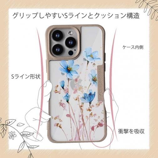【Compos-Case】日本の花画風 ブルー