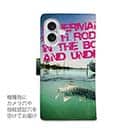 【手帳型】Fisherman with rod in the boat