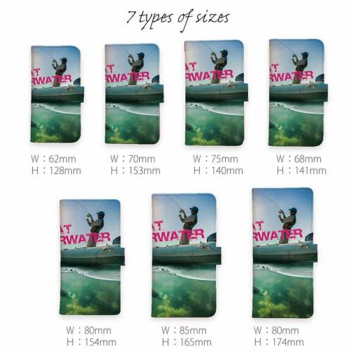 【手帳型】Fisherman with rod in the boat