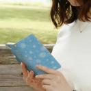 和紙の水玉　水色