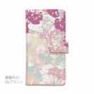 【手帳型】フラワーシルエット