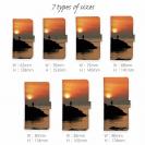【手帳型】磯の上の夕暮れ