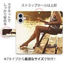 【手帳型】夕暮の釣りガール