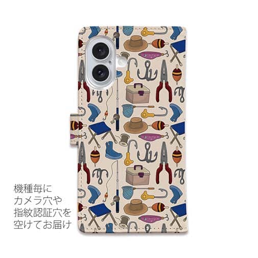 【手帳型】包装紙で使って欲しい釣りデザイン!