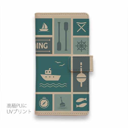 【手帳型】マス状の釣りアイコン