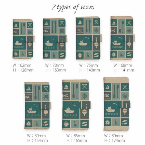 【手帳型】マス状の釣りアイコン